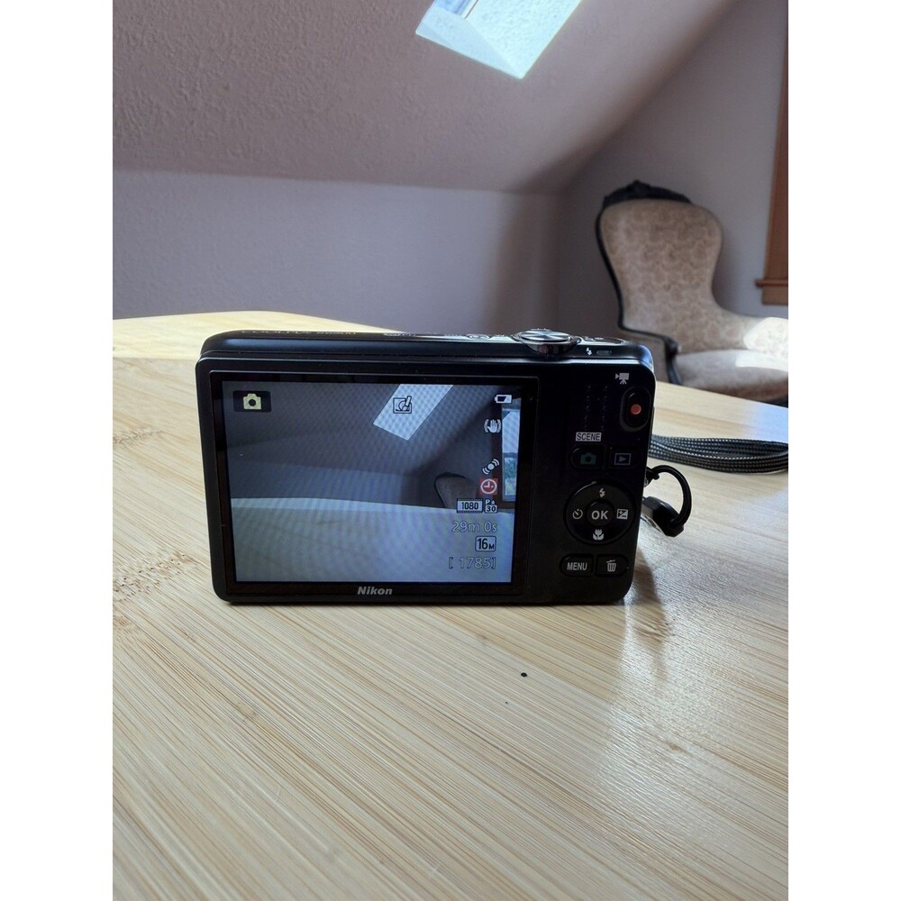 Nikon Coolpix S6500 Digital Camera 16MP 12X Optical Zoom Smile Detection Black - Picture 6 of 14
